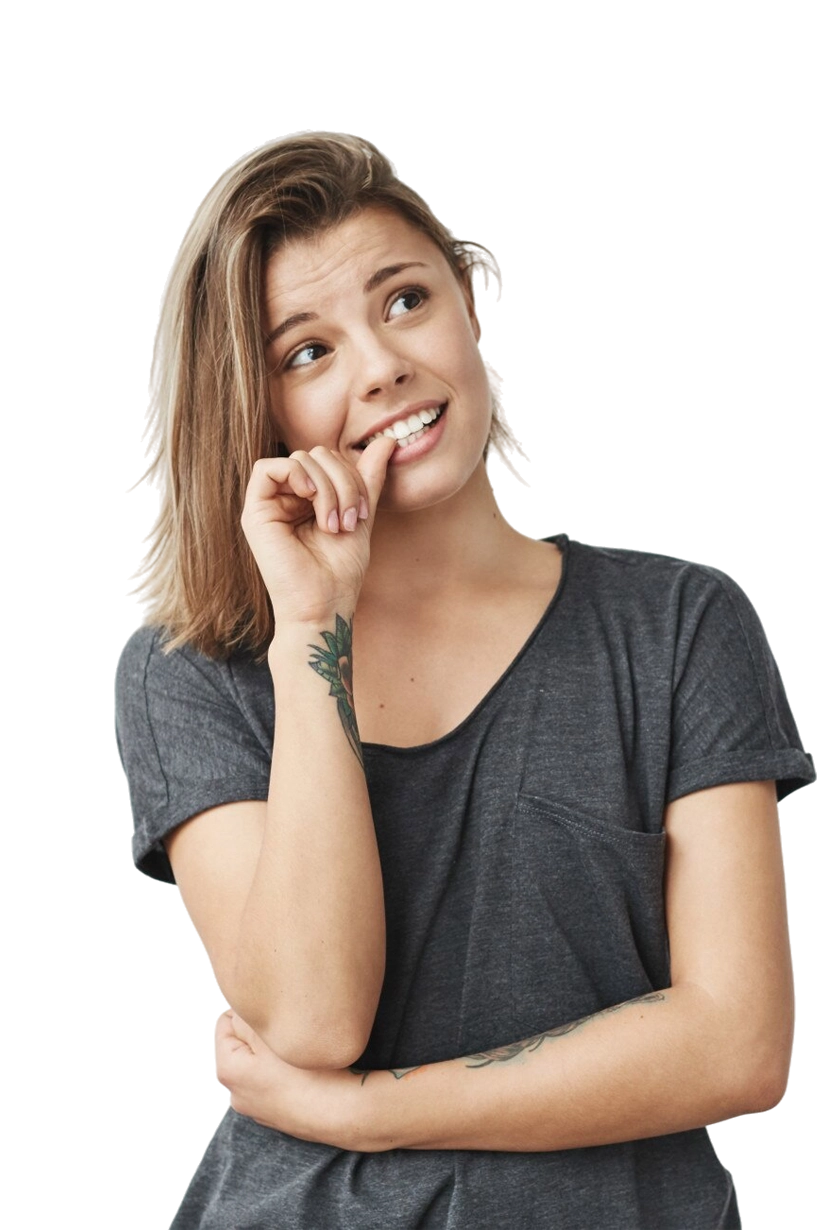 Preguntas Frecuentes - Chica Pensativa