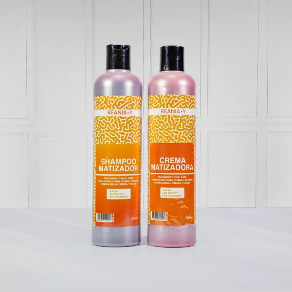 Shampoo y Crema Matizadora Cobre Reania.y 500ml