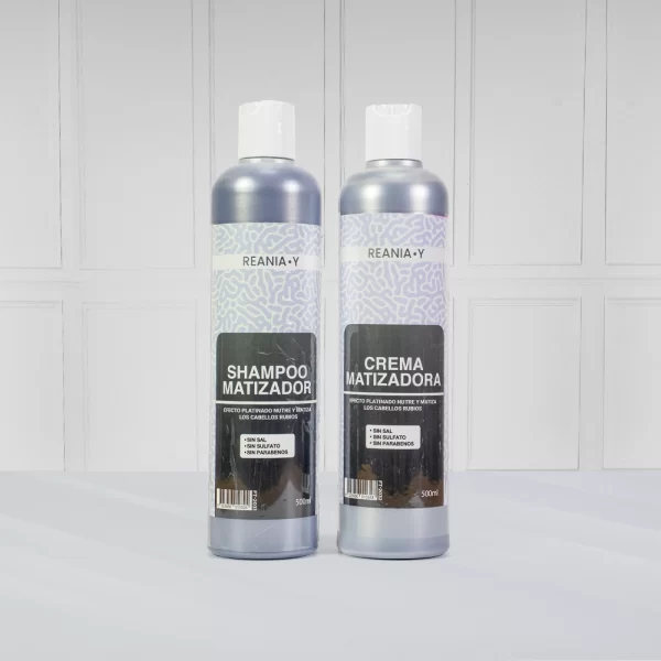 Shampoo y Crema Matizadora Grafito Reania.y 500ml