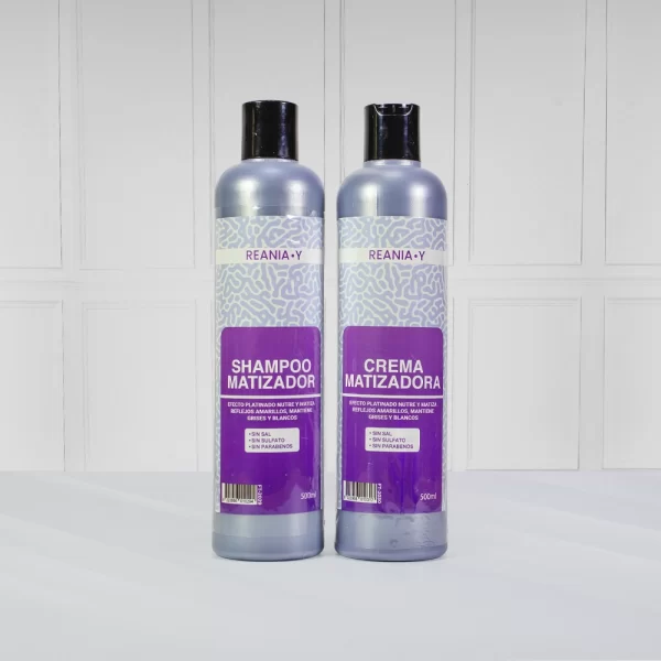 Shampoo y Crema Matizadora Violeta Reania.y 500ml